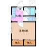 北マンション 1Kの間取り