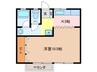 Life　Sakuragi　Ⅱ 1Kの間取り