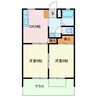 ハイツMOKO 2DKの間取り