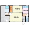 河村貸家 2Kの間取り