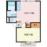 BeBeハイツ 1LDKの間取り