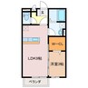リビングタウンいせ　Ｊ 1LDKの間取り
