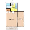 レジデンスゆり 2Kの間取り