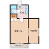 レジデンスゆり 2Kの間取り