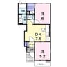 Ａｒｄｅｎ（アーデン）Ｂ棟 2DKの間取り
