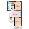 Ａｒｄｅｎ（アーデン）Ｂ棟 2DKの間取り