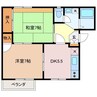 ジゼルB 2DKの間取り