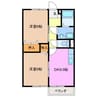 ハイツビレッジコート 2DKの間取り