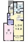 リーヴユイット 1LDKの間取り