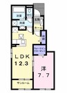 リーヴユイット 1LDKの間取り