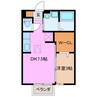 メゾンエトワール　Ａ棟 1DKの間取り