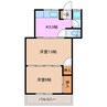 ソレイユ鵜方Ⅱ 2Kの間取り