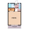 クレセールユタ 1Kの間取り