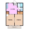 ハイツコバヤシ　A 2DKの間取り