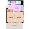 マンション風 2DKの間取り
