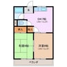 白石山ハイツ 2DKの間取り