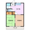 白石山ハイツ 2DKの間取り