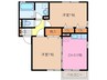 リビングタウンいせ　Ｃ 2DKの間取り
