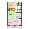 新畑マンション 2LDKの間取り