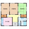 大西勢田貸家 3DKの間取り