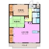 Ｆｌｏｗｅｒ ｂｅｄ 2LDKの間取り
