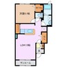 グリーンヴィラⅡ 1LDKの間取り