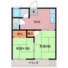 さつき荘 2DKの間取り