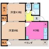 コーポフジ 2Kの間取り