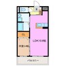 グローリアスヒルⅡ 1LDKの間取り