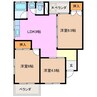 古川アパート 3DKの間取り