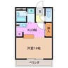 アルバローザＡ棟 1Rの間取り