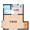 ムーンハイツ 1Kの間取り