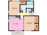 リビングタウンいせ　Ｄ 2DKの間取り