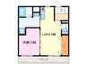 コーポ清水A棟 1LDKの間取り