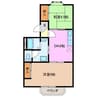エミネンスジン 2DKの間取り