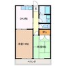 サンリバーハイツ 2DKの間取り