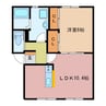 グランディール古市 1LDKの間取り