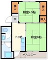 ビレッジハウス安楽島２号棟 2Kの間取り