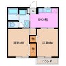 エステートＹ　Ｂ棟 2DKの間取り