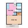 ハイツカアム Ａ 1DKの間取り