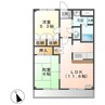 シャインエトワール 2LDKの間取り