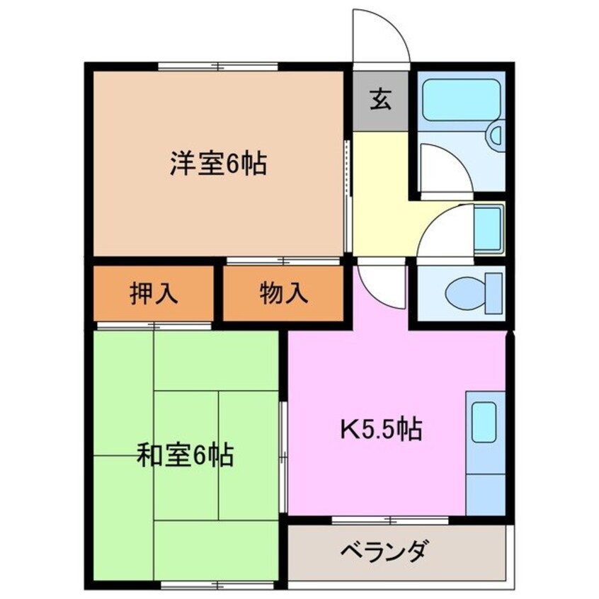 間取図 メゾンめばえＢ棟
