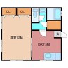 倉田山ハイツ 1DKの間取り