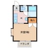 メゾンアミータ 1Kの間取り