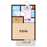 コスモハイツ 1Kの間取り