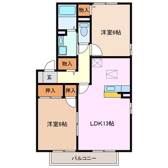 間取図 ビレッジサンズ A