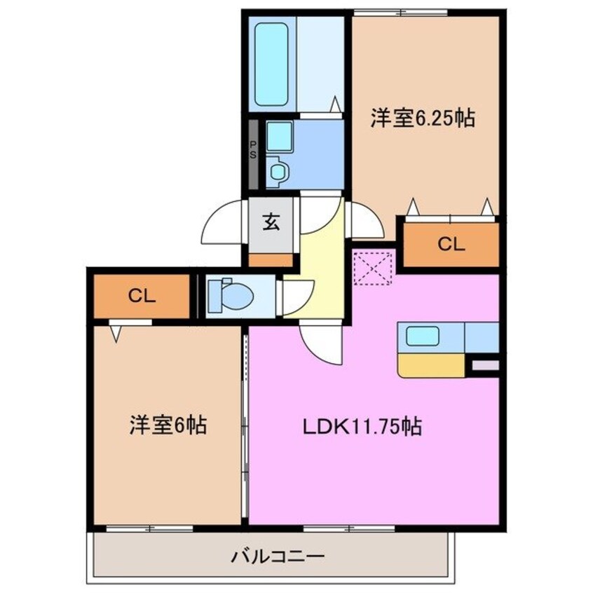 間取図 エアリースクエア　Ｂ