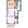 リバーヴィレッジⅡ 1LDKの間取り