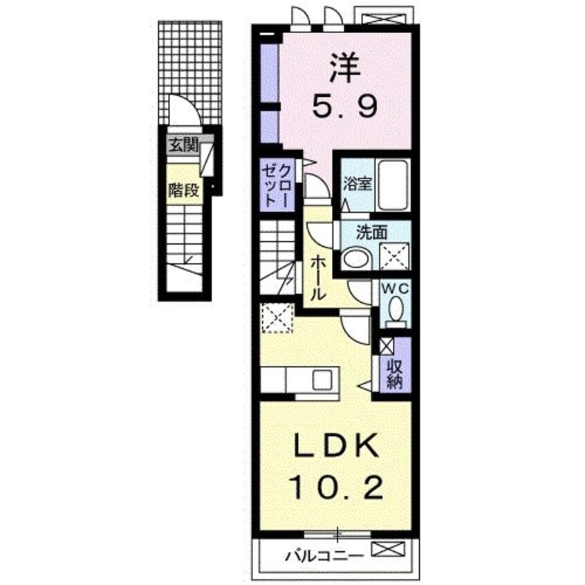 間取図 Ｇａｒｄｅｎ日永西Ⅰ