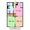 ソフィア壱番館 2DKの間取り